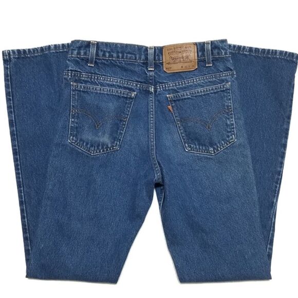 Levi's 517 90s Orange Tab Mid-Wash High Waisted Bootcut Wedgie Jeans - Picture 8 of 16